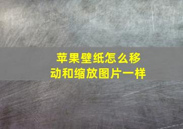 苹果壁纸怎么移动和缩放图片一样