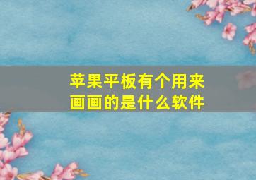 苹果平板有个用来画画的是什么软件