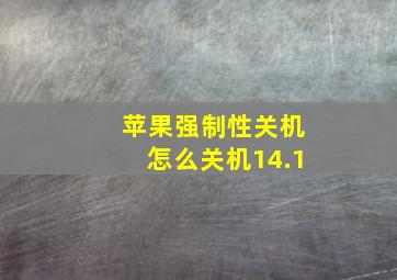 苹果强制性关机怎么关机14.1