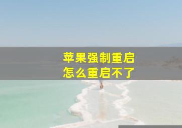 苹果强制重启怎么重启不了