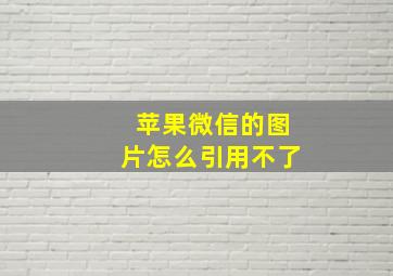 苹果微信的图片怎么引用不了