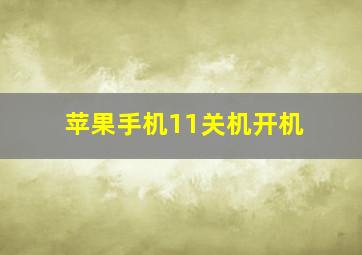 苹果手机11关机开机