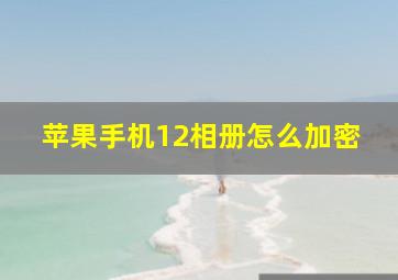 苹果手机12相册怎么加密