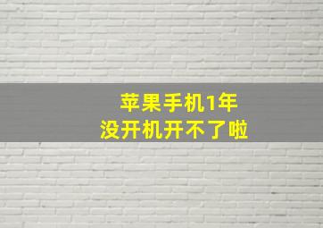 苹果手机1年没开机开不了啦