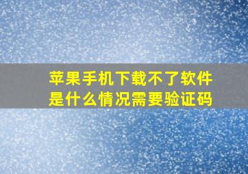 苹果手机下载不了软件是什么情况需要验证码