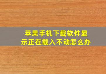 苹果手机下载软件显示正在载入不动怎么办