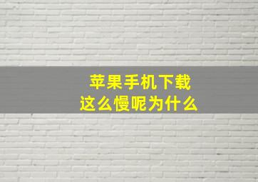 苹果手机下载这么慢呢为什么