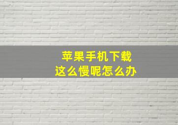 苹果手机下载这么慢呢怎么办