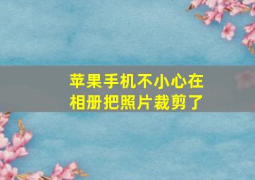 苹果手机不小心在相册把照片裁剪了