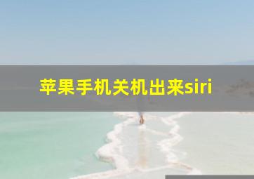 苹果手机关机出来siri