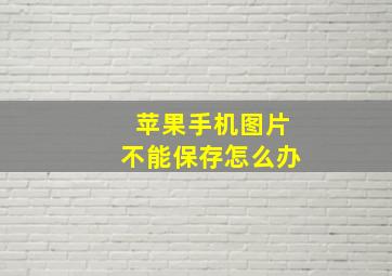 苹果手机图片不能保存怎么办