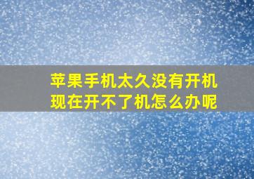 苹果手机太久没有开机现在开不了机怎么办呢