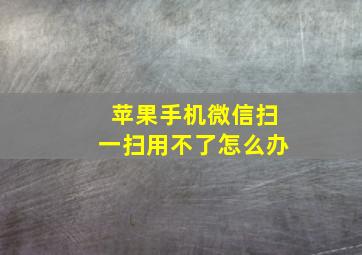 苹果手机微信扫一扫用不了怎么办