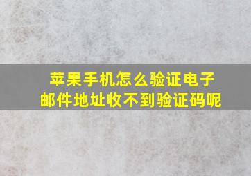 苹果手机怎么验证电子邮件地址收不到验证码呢