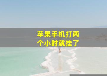 苹果手机打两个小时就挂了