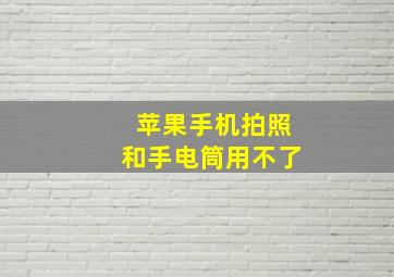 苹果手机拍照和手电筒用不了