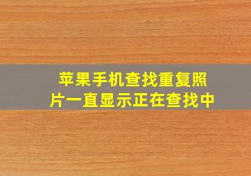 苹果手机查找重复照片一直显示正在查找中