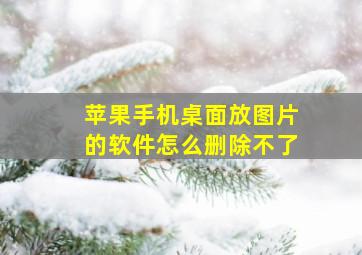 苹果手机桌面放图片的软件怎么删除不了