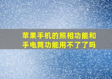 苹果手机的照相功能和手电筒功能用不了了吗