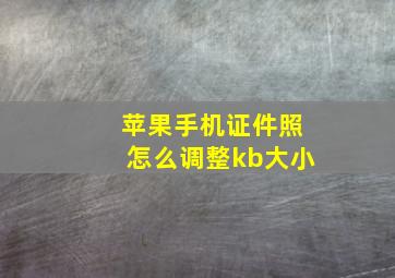 苹果手机证件照怎么调整kb大小