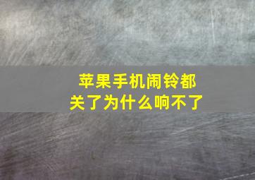 苹果手机闹铃都关了为什么响不了