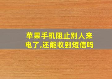 苹果手机阻止别人来电了,还能收到短信吗