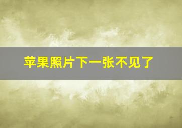 苹果照片下一张不见了