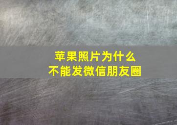 苹果照片为什么不能发微信朋友圈