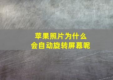 苹果照片为什么会自动旋转屏幕呢