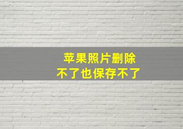 苹果照片删除不了也保存不了