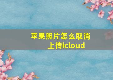 苹果照片怎么取消上传icloud