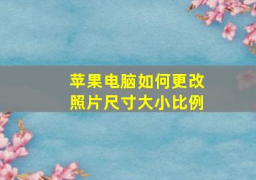 苹果电脑如何更改照片尺寸大小比例