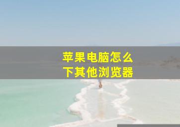 苹果电脑怎么下其他浏览器