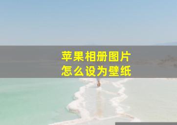 苹果相册图片怎么设为壁纸