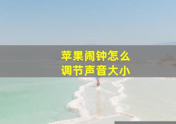 苹果闹钟怎么调节声音大小