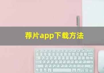 荐片app下载方法