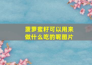 菠萝蜜籽可以用来做什么吃的呢图片