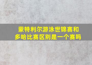 蒙特利尔游泳世锦赛和多哈比赛区别是一个赛吗