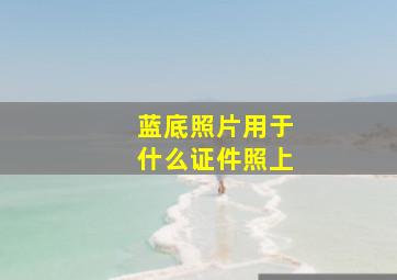 蓝底照片用于什么证件照上