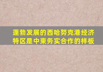 蓬勃发展的西哈努克港经济特区是中柬务实合作的样板