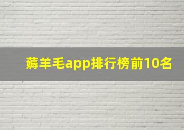 薅羊毛app排行榜前10名