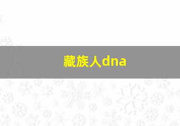 藏族人dna