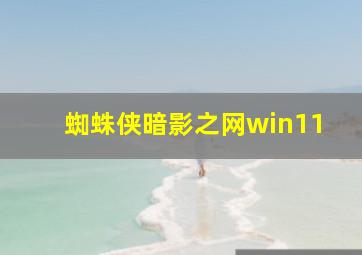 蜘蛛侠暗影之网win11