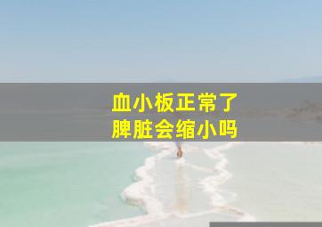 血小板正常了脾脏会缩小吗