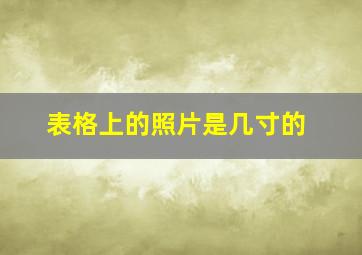 表格上的照片是几寸的