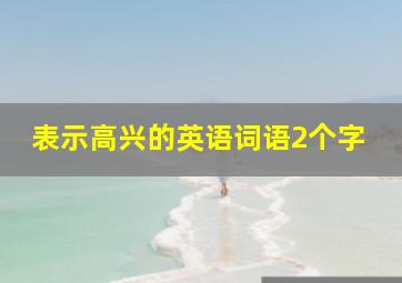 表示高兴的英语词语2个字