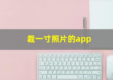 裁一寸照片的app