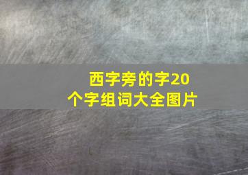 西字旁的字20个字组词大全图片