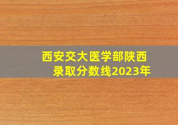 西安交大医学部陕西录取分数线2023年