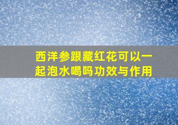 西洋参跟藏红花可以一起泡水喝吗功效与作用